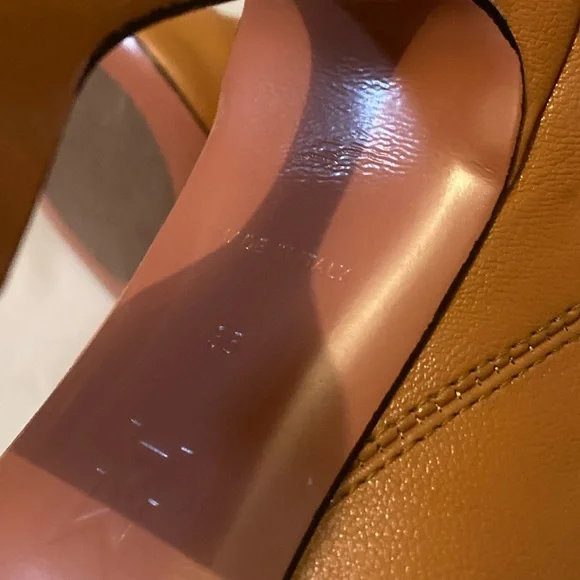 AMINA MUADDI  Leather Flared Heel Boots 35  5 US - Picture 11 of 14